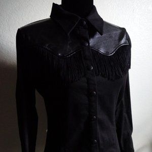 KATAKOMB DONNA WESTERN SHIRT IN BLACK